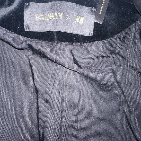Balmain x H&M Black Velvet Blazer - Picture 8 of 9